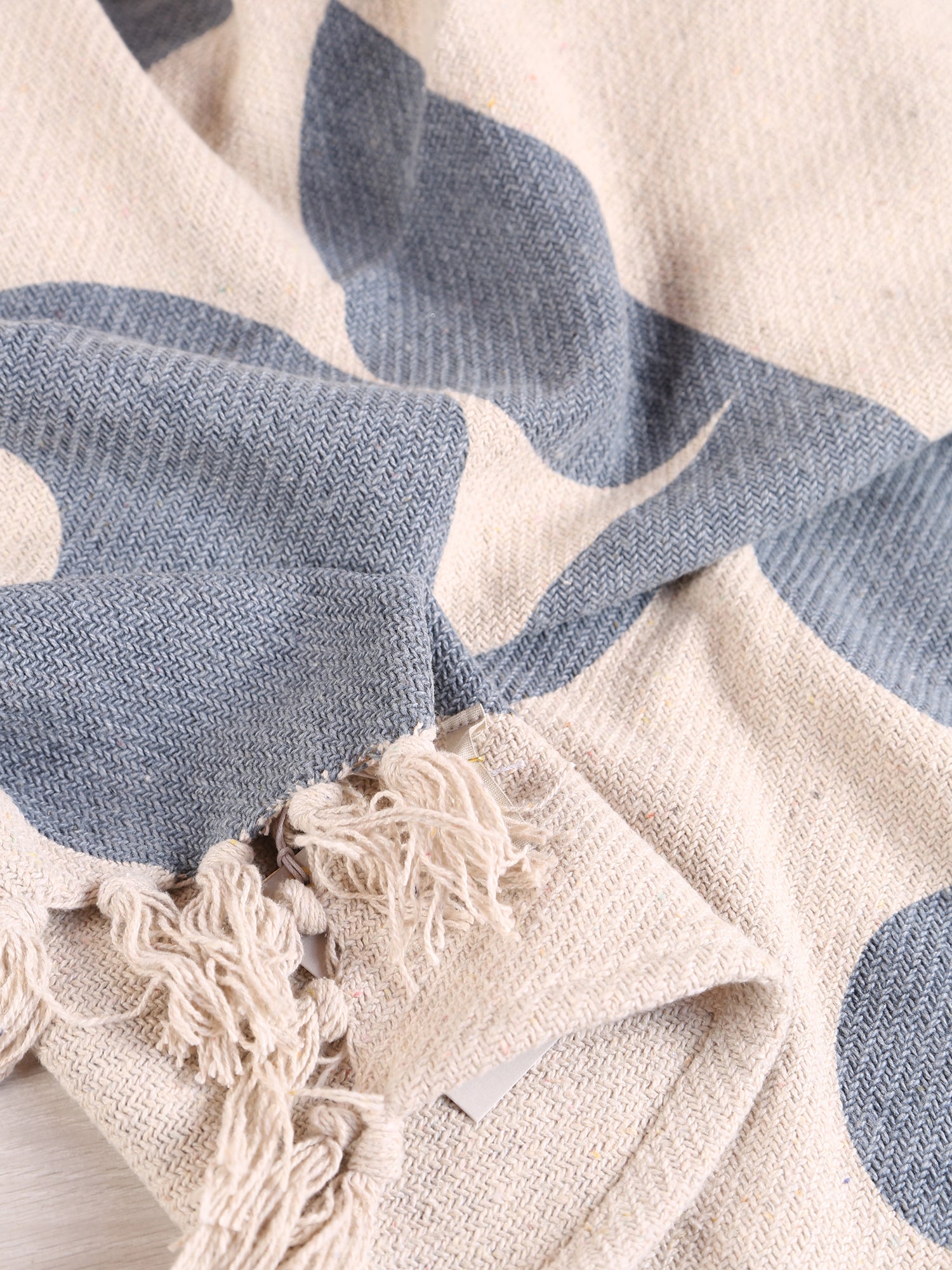 Agno Throw  - Recycled Cotton - Organic Blue