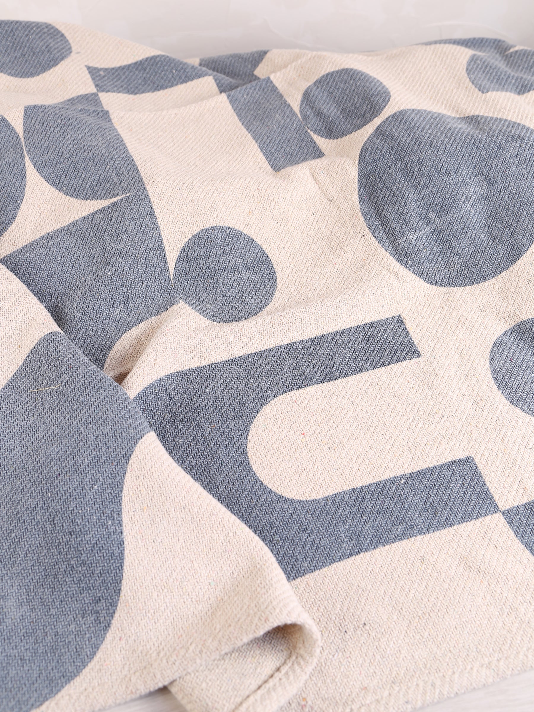 Agno Throw  - Recycled Cotton - Organic Blue