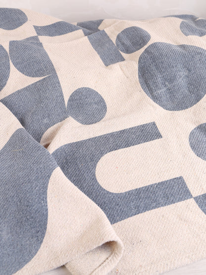 Agno Throw  - Recycled Cotton - Organic Blue
