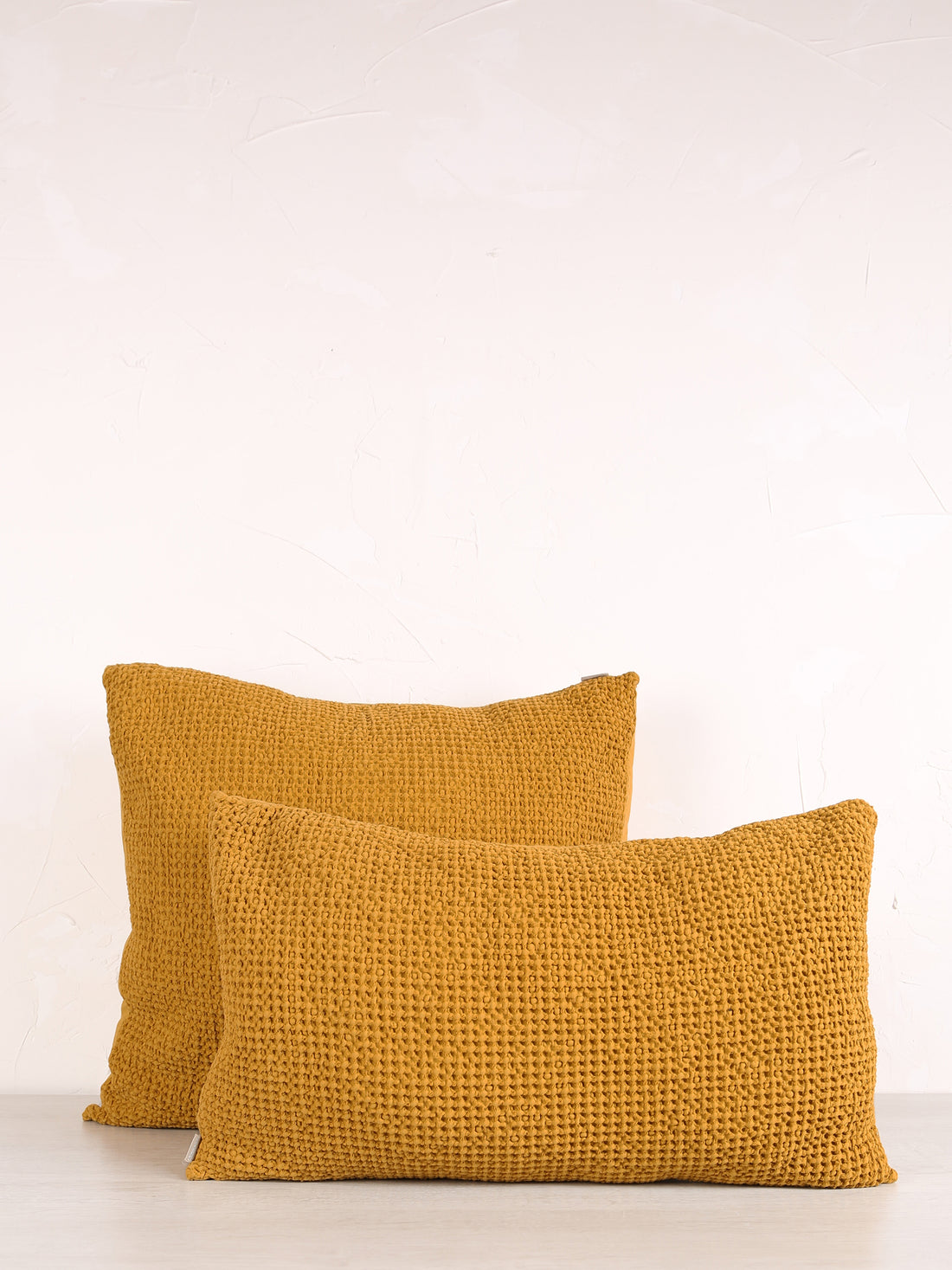Maia Recycled Cotton Cushion - Safran - 45x45cm