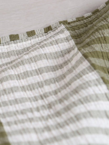 Calista Cotton Throw - Olive - 137 x 180cm