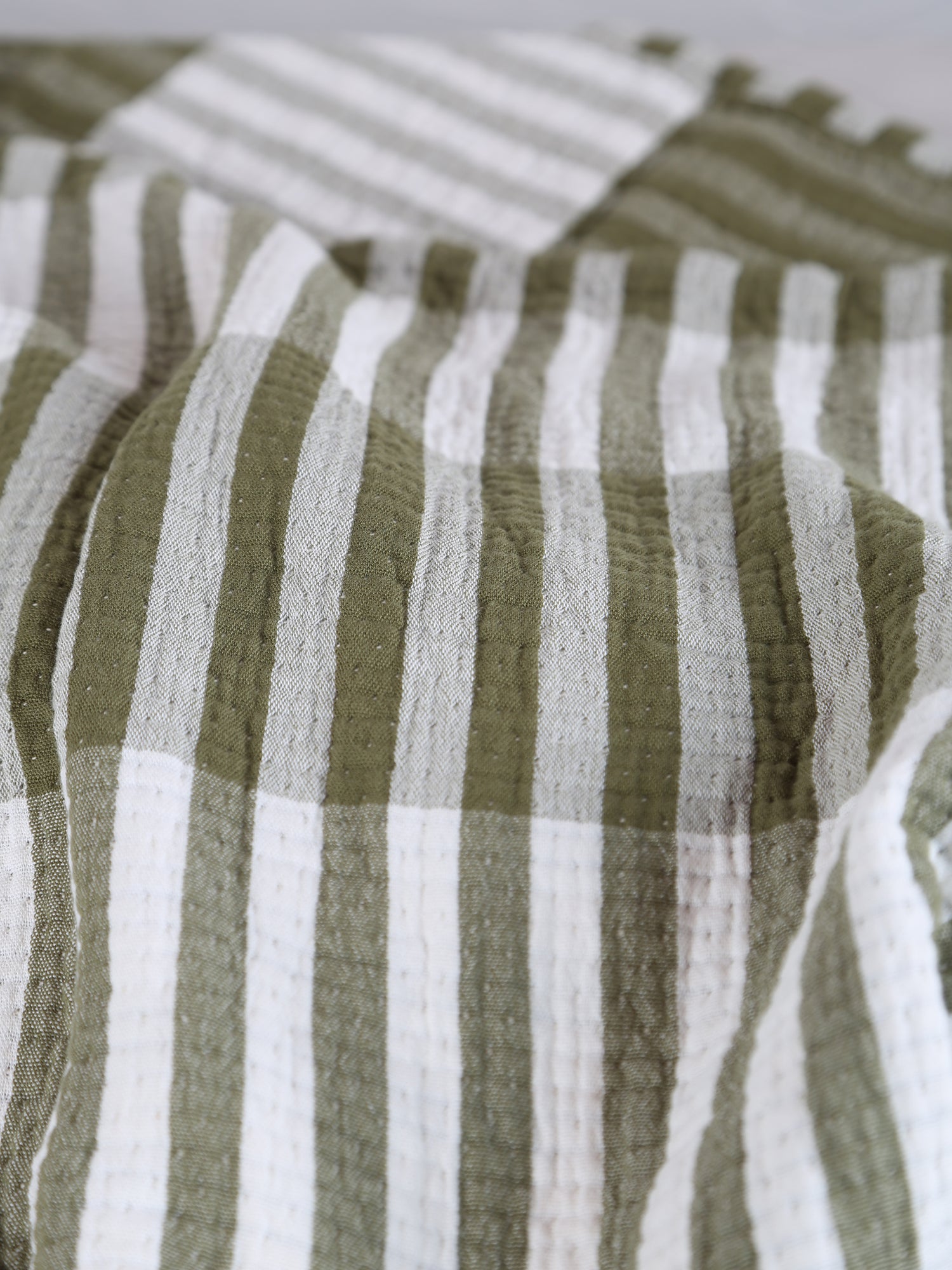 Calista Cotton Throw - Olive - 137 x 180cm