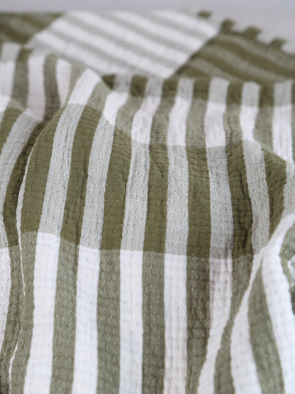 Calista Cotton Throw - Olive - 137 x 180cm