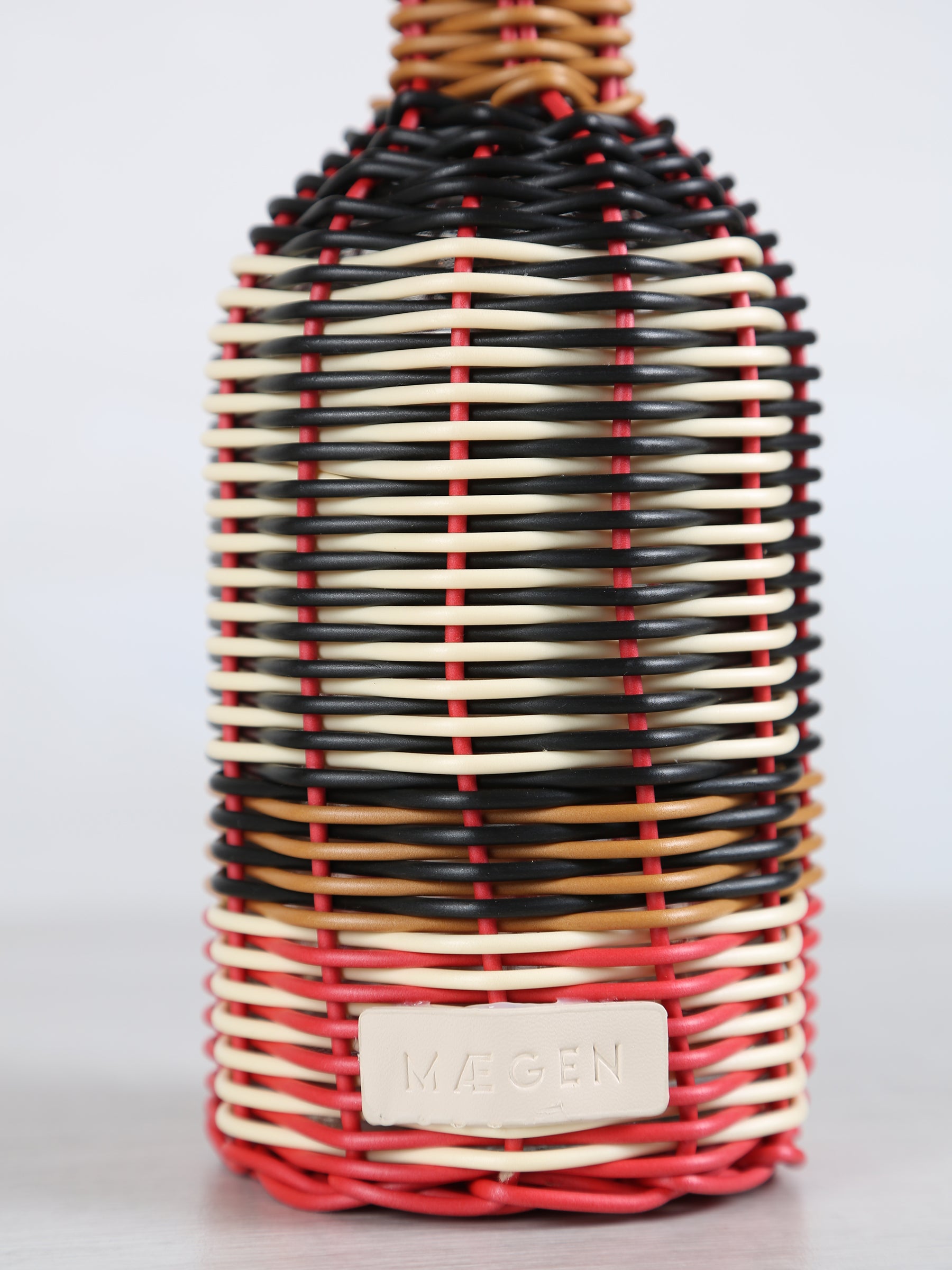 Woven Glass Oil Pourer - Black, Cream