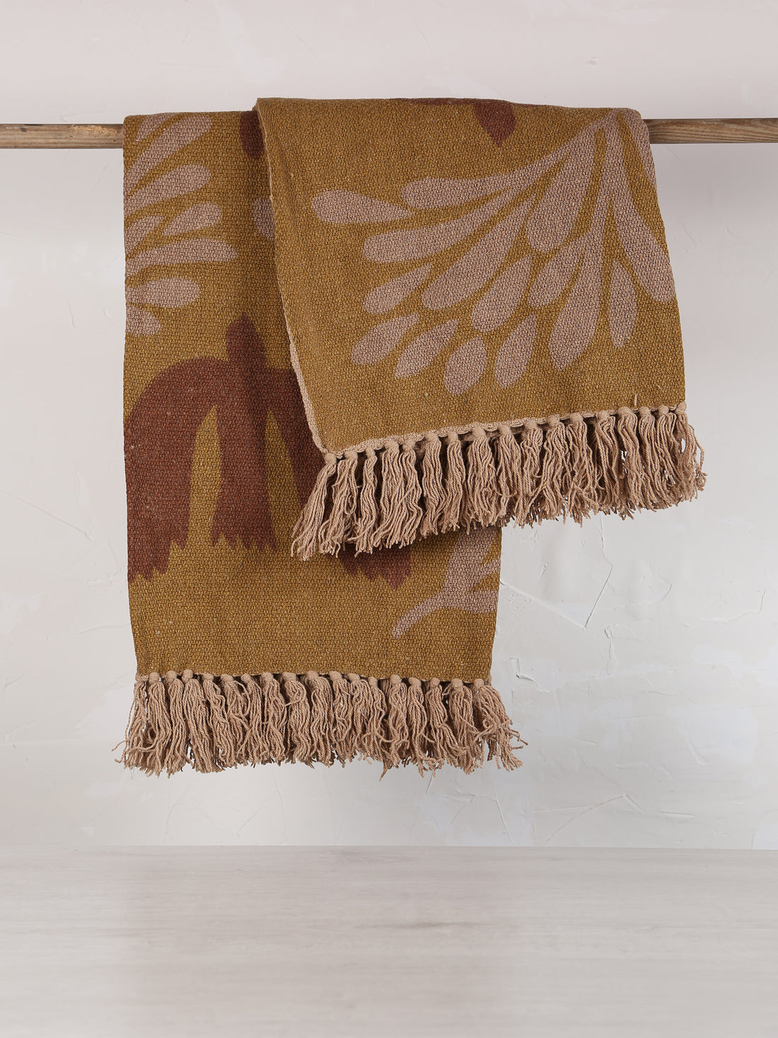 Lark Throw  - Recycled Cotton - Rich Ochre