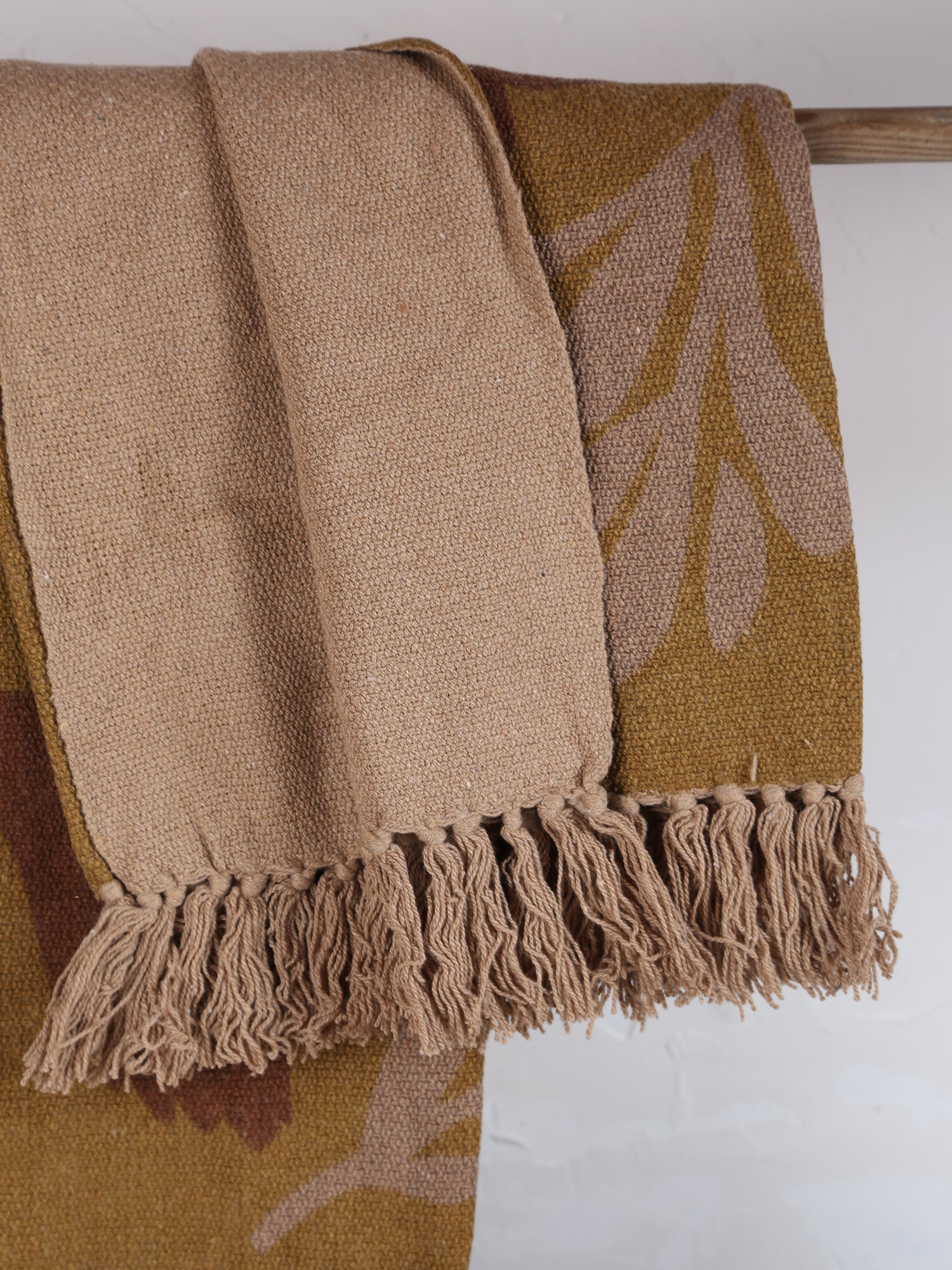 Lark Throw  - Recycled Cotton - Rich Ochre