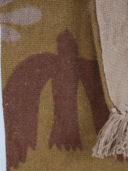 Lark Throw  - Recycled Cotton - Rich Ochre