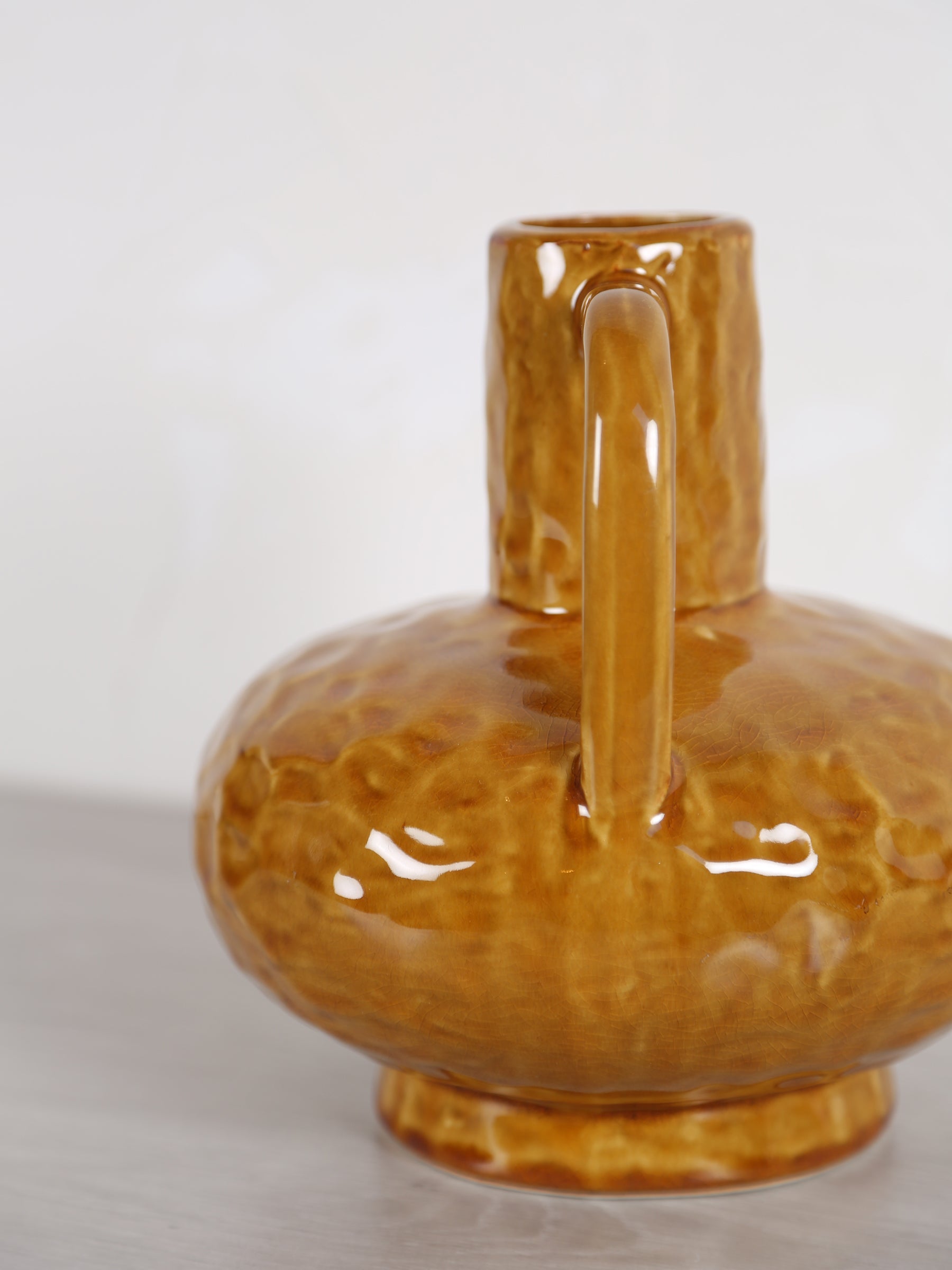 Ziro Ochre Yellow Ceramic Vase - 2 Sizes Available