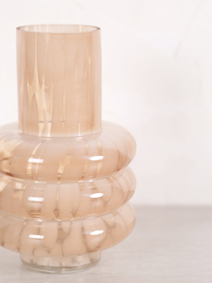 Ceccinae glass zoom in vase - light brown