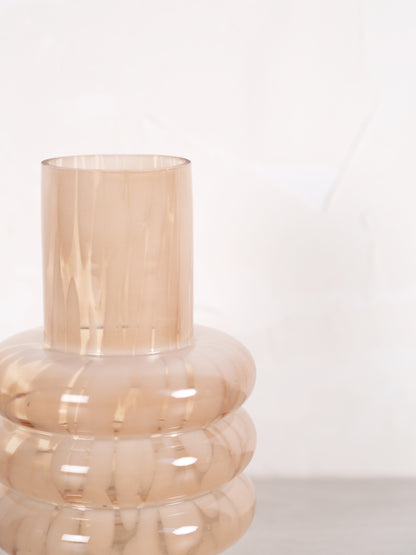 Ceccinae glass zoom in vase - light brown