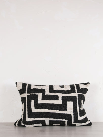 Zephyr Charcoal &amp; Cream Cushion