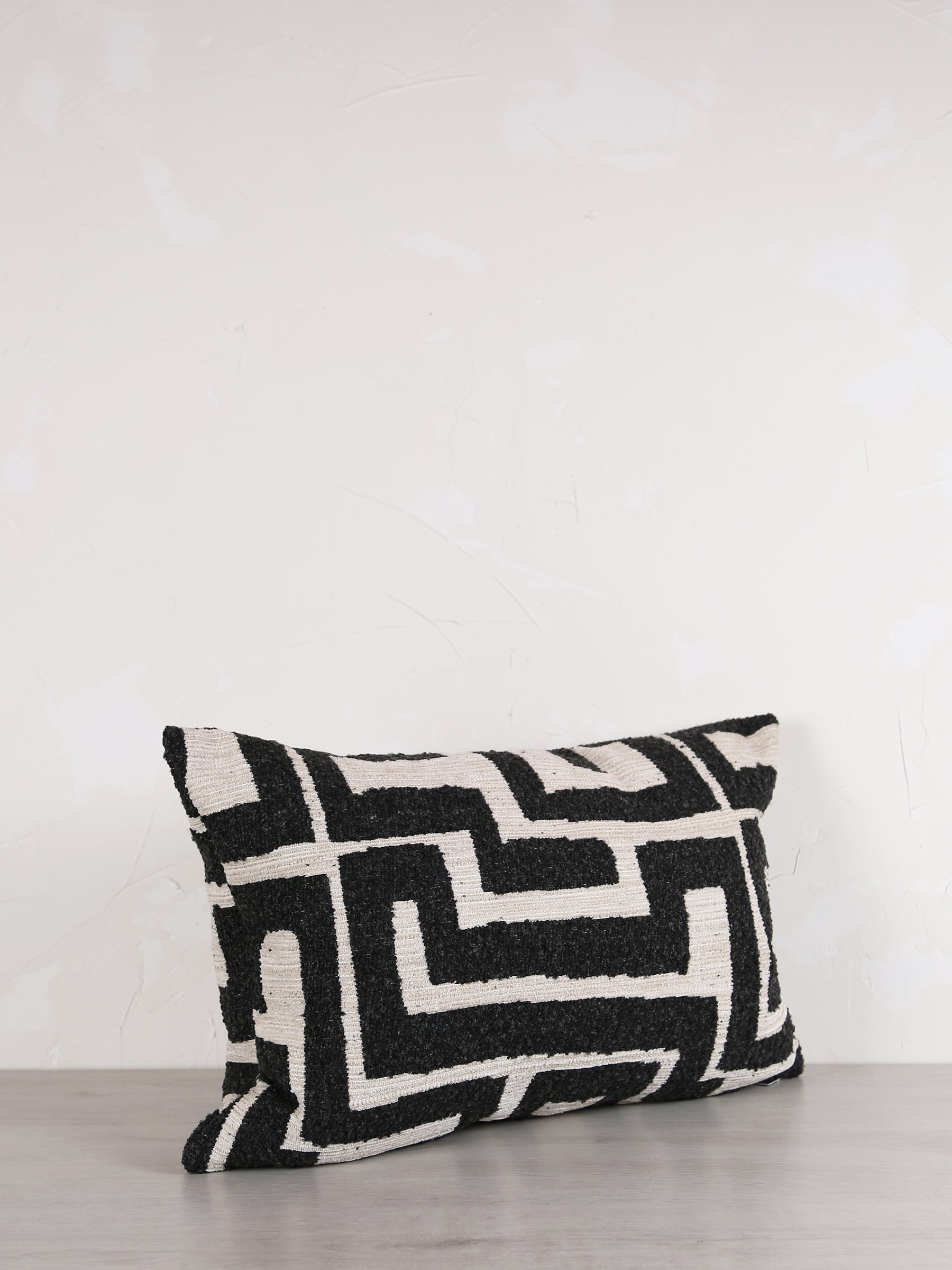 Zephyr Charcoal &amp; Cream Cushion