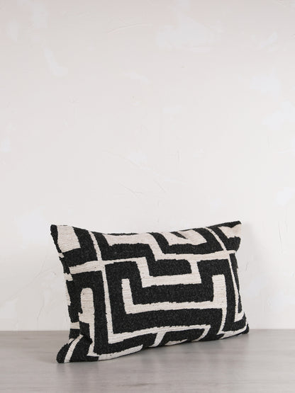 Zephyr Charcoal &amp; Cream Cushion