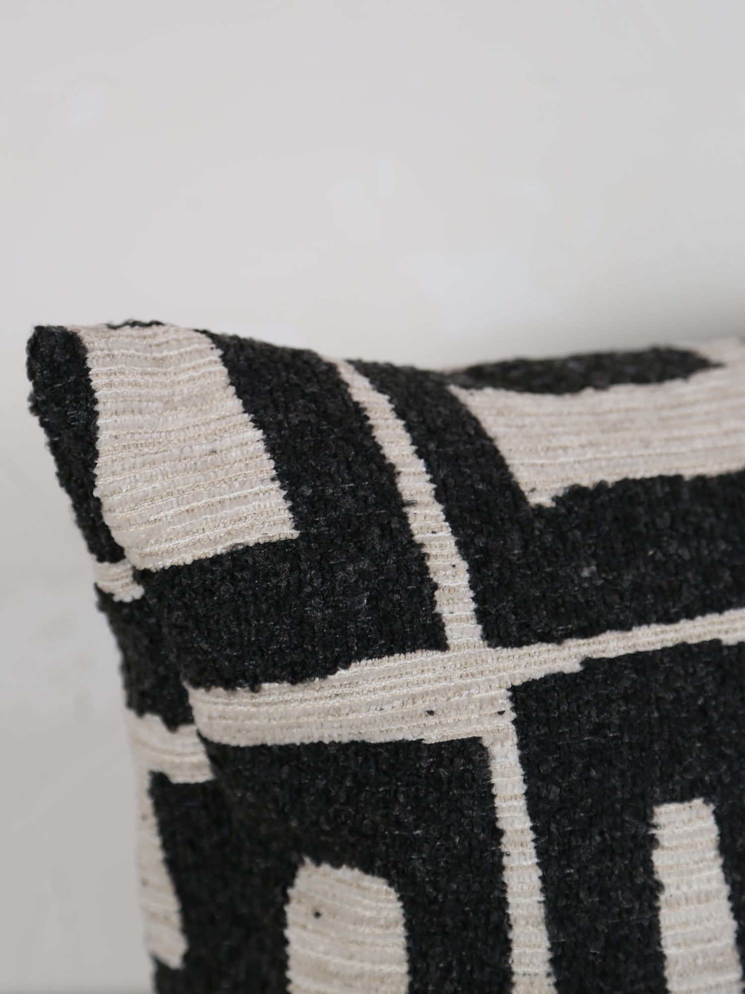 Zephyr Charcoal &amp; Cream Cushion
