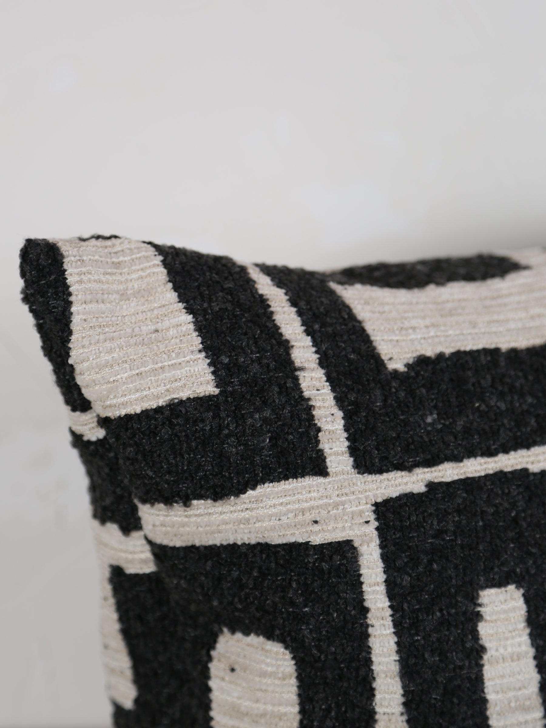 Zephyr Charcoal &amp; Cream Cushion
