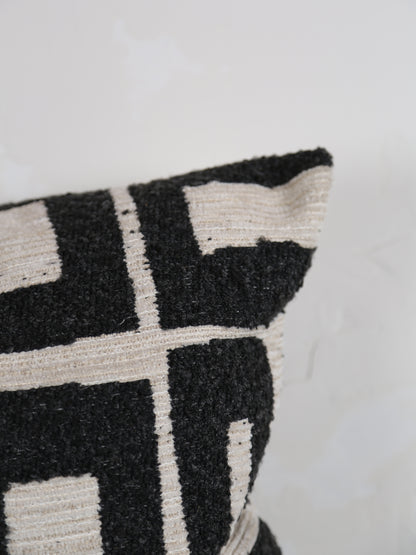 Zephyr Charcoal &amp; Cream Cushion
