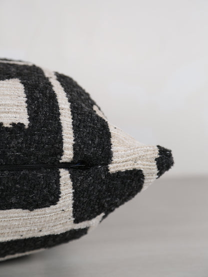 Zephyr Charcoal &amp; Cream Cushion