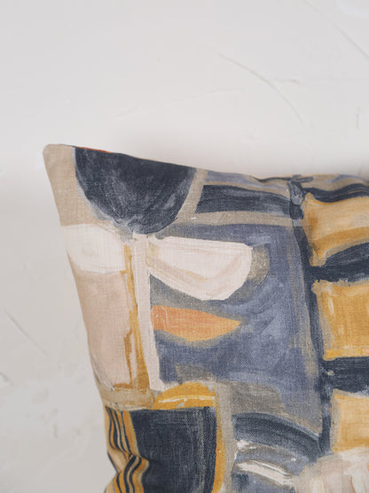 Finley Blue Printed Cushion - 2 Sizes Available