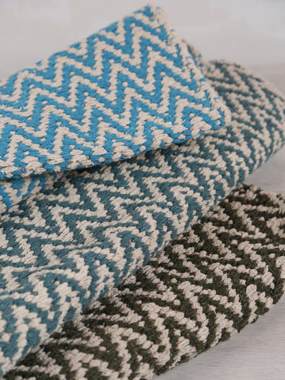 Small Indra Recycled Cotton, Jute Rug - Sage Green - Colour Options Available