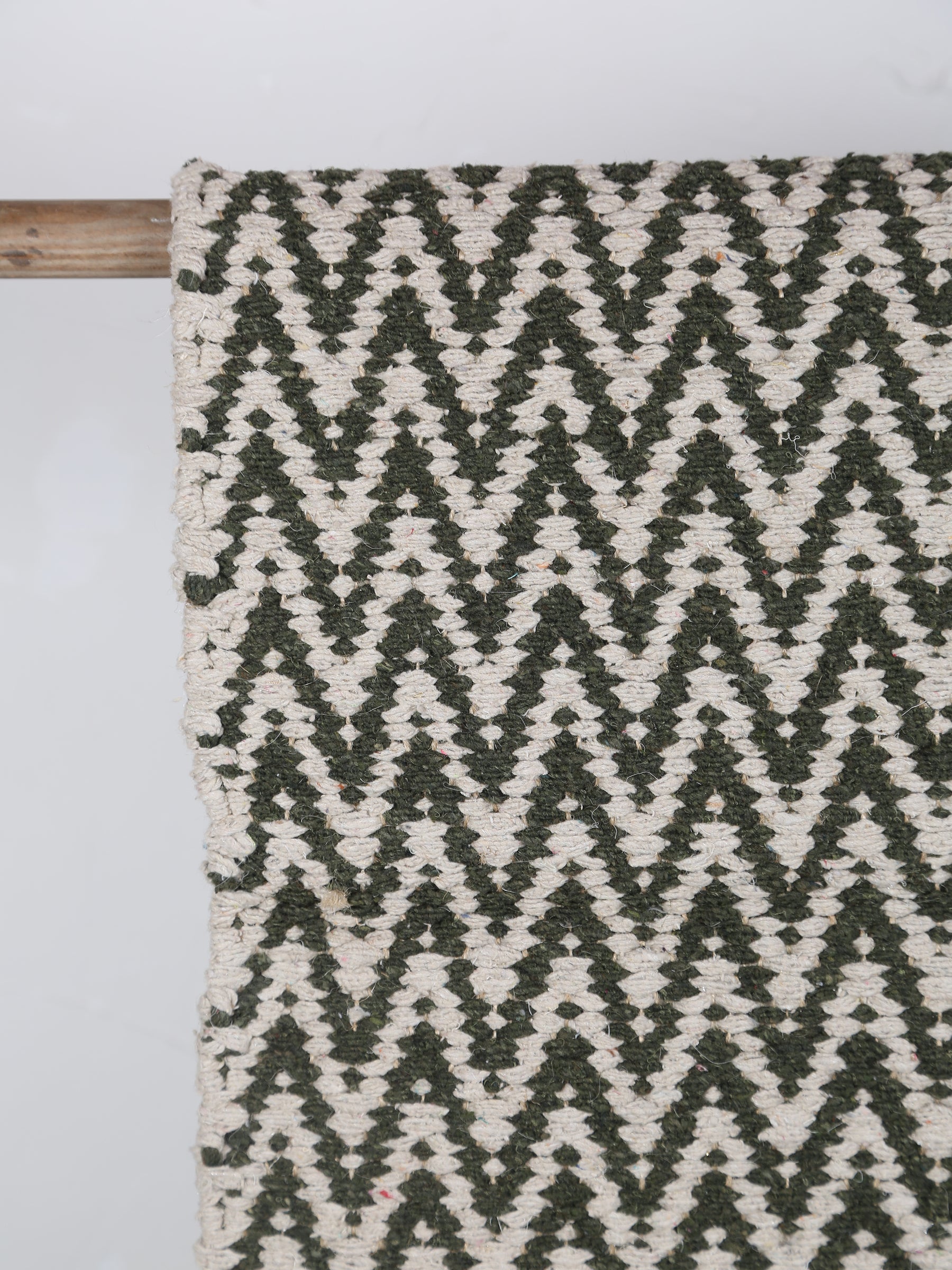 Small Indra Recycled Cotton, Jute Rug - Sage Green - Colour Options Available
