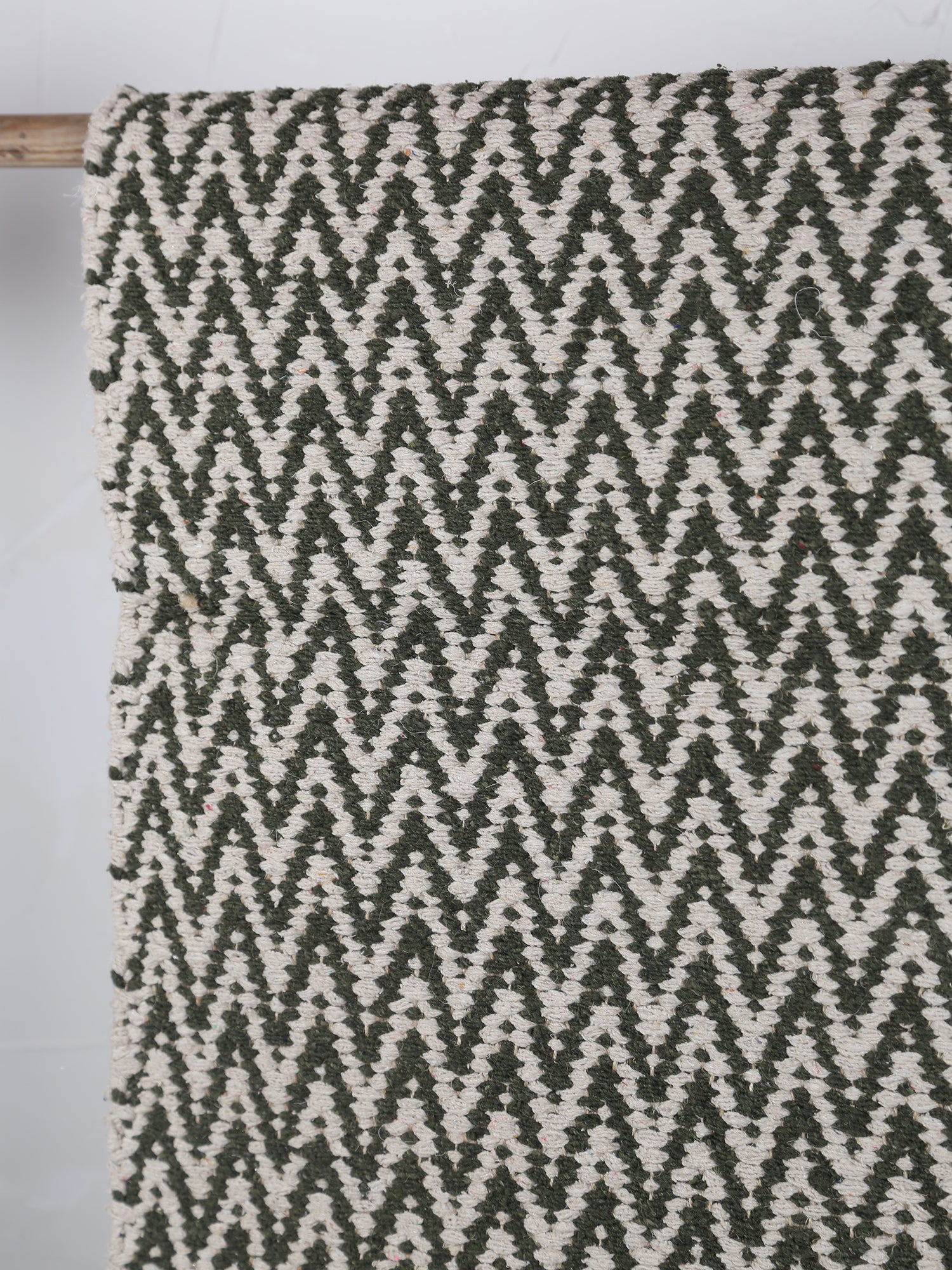 Small Indra Recycled Cotton, Jute Rug - Sage Green - Colour Options Available