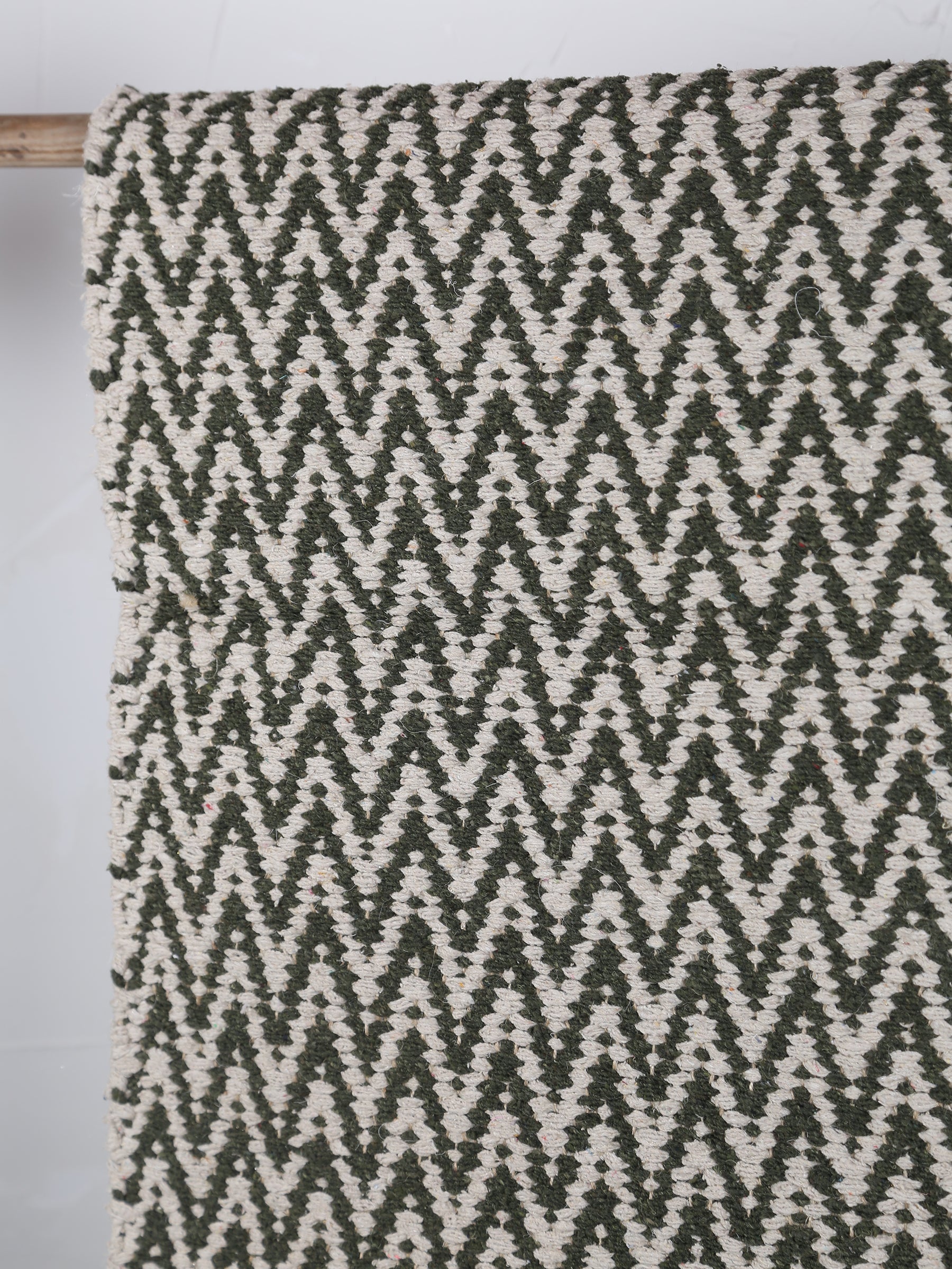 Small Indra Recycled Cotton, Jute Rug - Sage Green - Colour Options Available