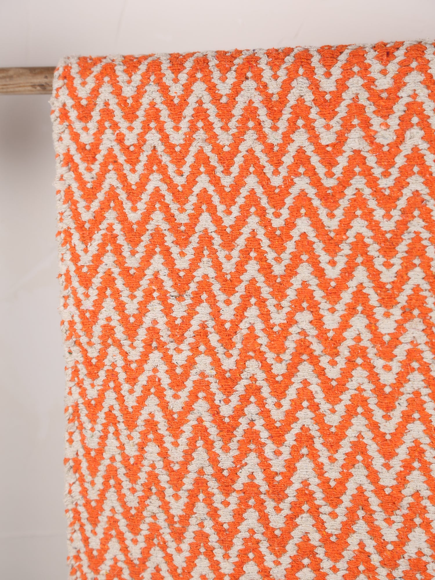 Small Indra Recycled Cotton, Jute Rug - Rust - Colour Options Available