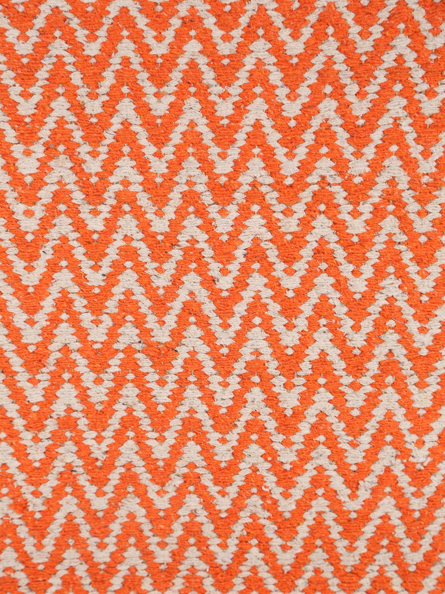 Small Indra Recycled Cotton, Jute Rug - Rust - Colour Options Available
