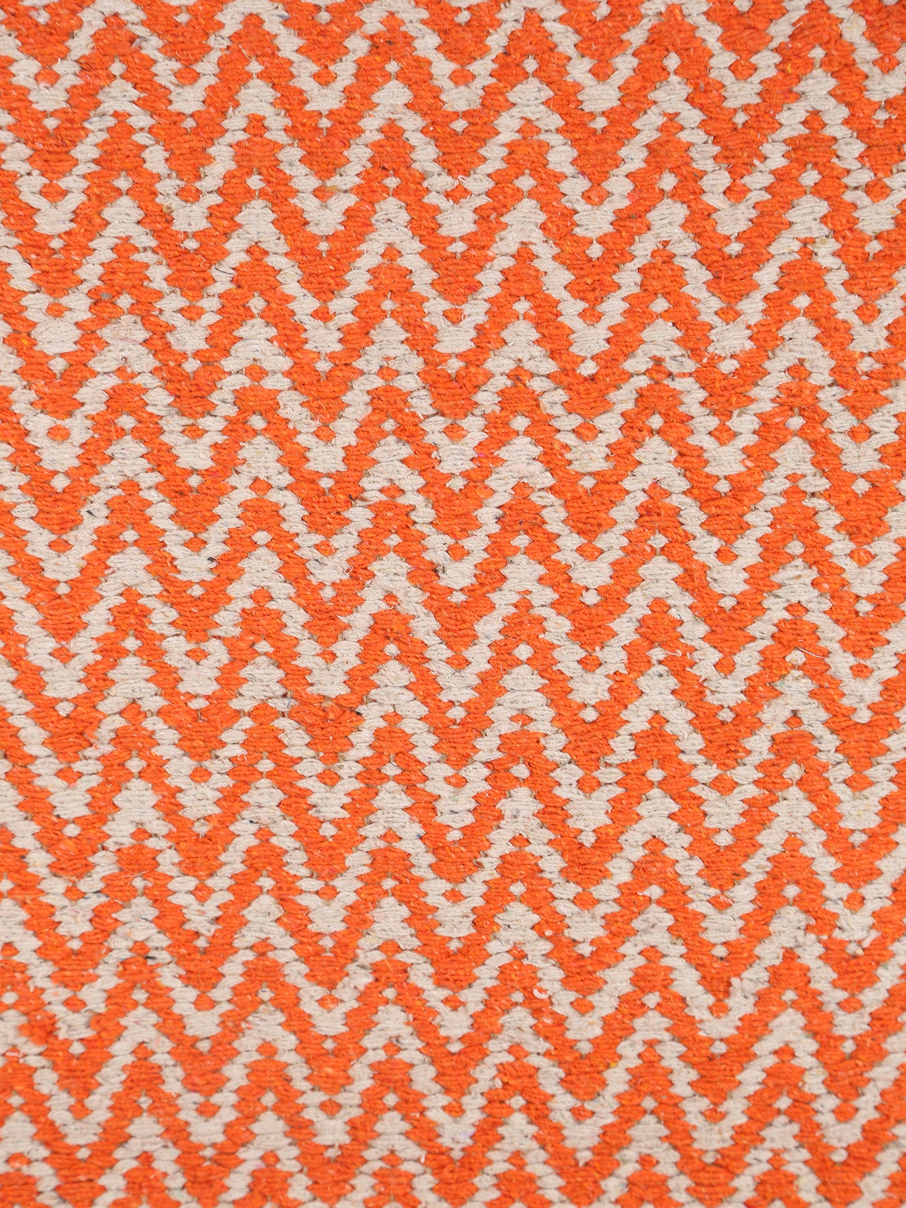 Small Indra Recycled Cotton, Jute Rug - Rust - Colour Options Available