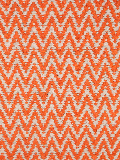 Small Indra Recycled Cotton, Jute Rug - Rust - Colour Options Available
