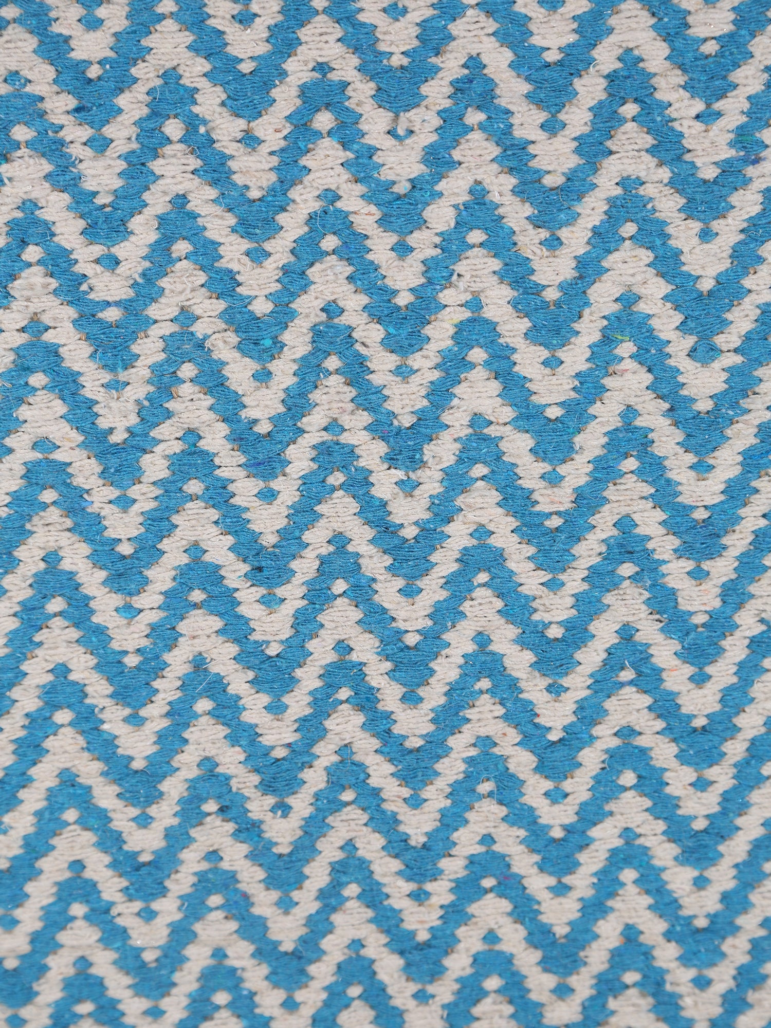 Small Indra Recycled Cotton, Jute Rug - Cobalt - Colour Options Available