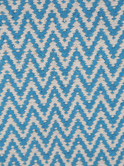 Small Indra Recycled Cotton, Jute Rug - Cobalt - Colour Options Available