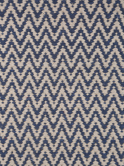 Small Indra Recycled Cotton, Jute Rug - Denim Blue - Colour Options Available