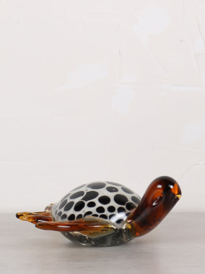 Amber Glass Turtle Ornament