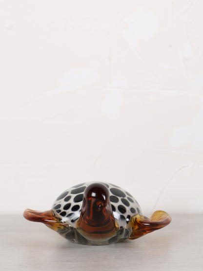 Amber Glass Turtle Ornament