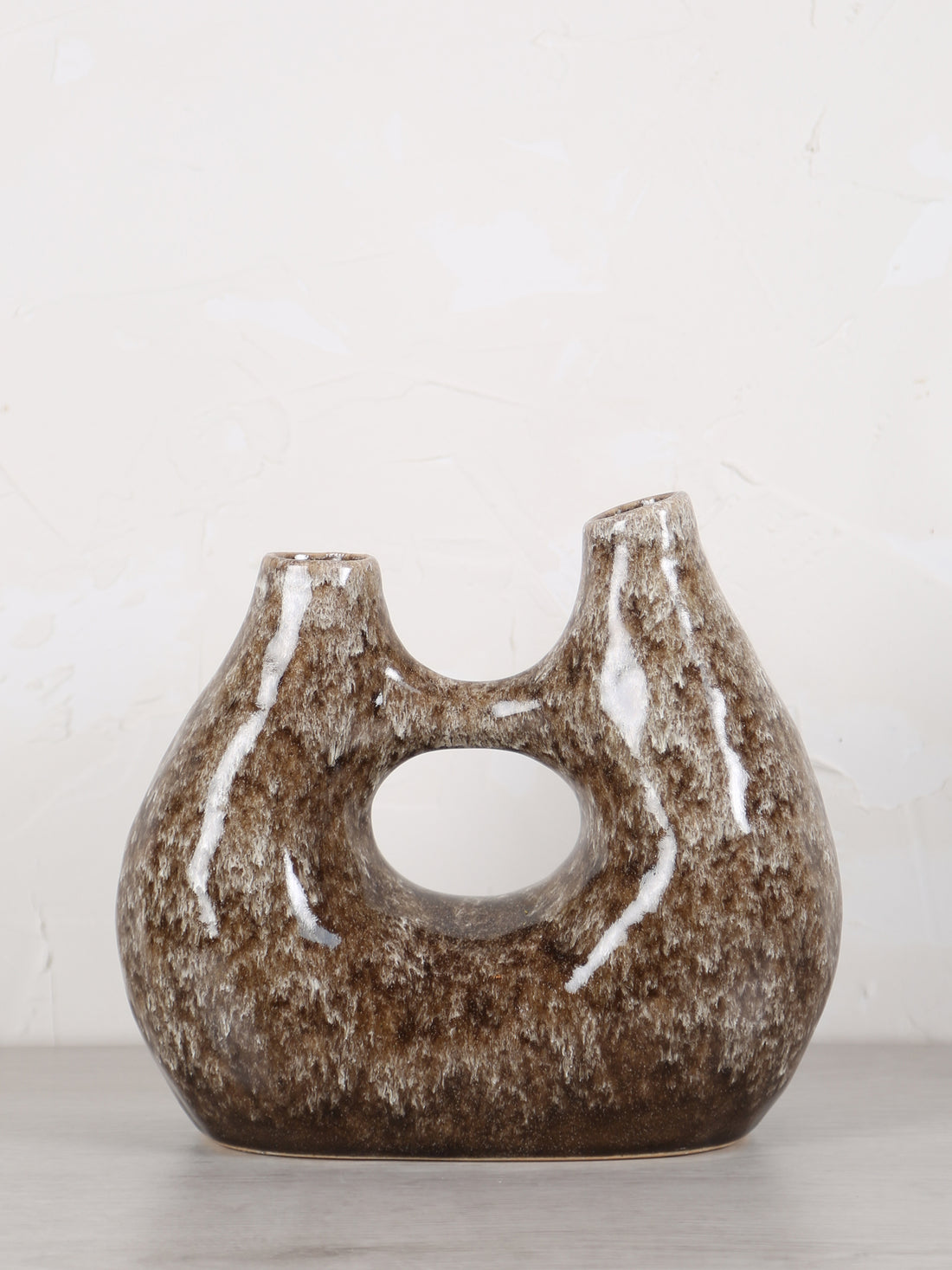 Katha Ceramic Vase - Brown