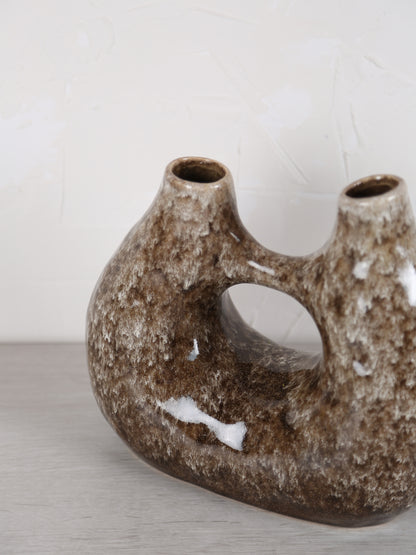 Katha Ceramic Vase - Brown