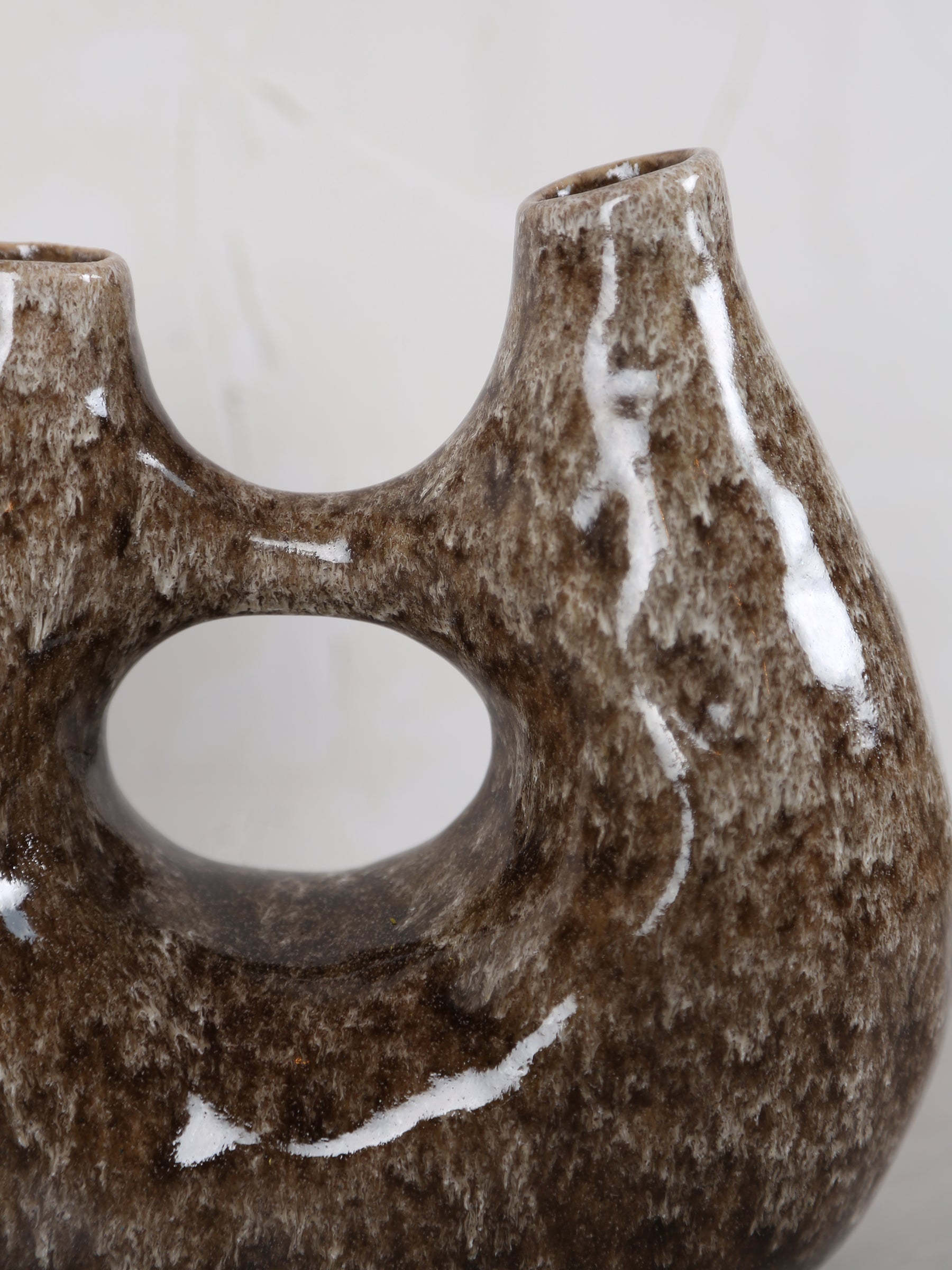Katha Ceramic Vase - Brown