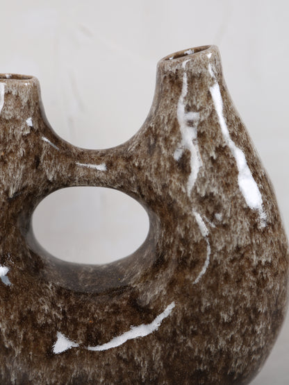 Katha Ceramic Vase - Brown