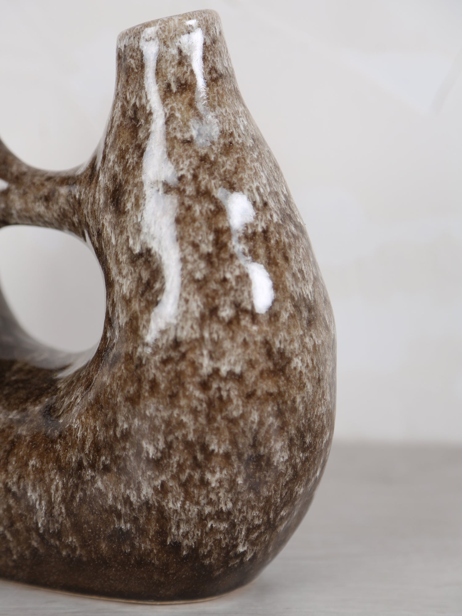 Katha Ceramic Vase - Brown