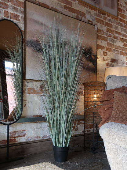 Large Faux Green Botanical Grass - Potted Plant