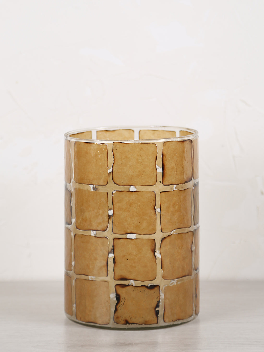 Dronero Glass Tealight -  Brown, Auburn