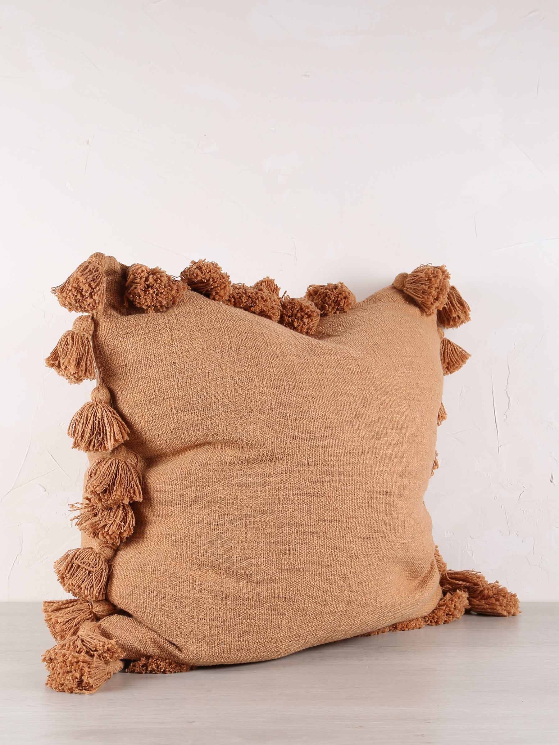 Brown Sugar Cushion With Tassels