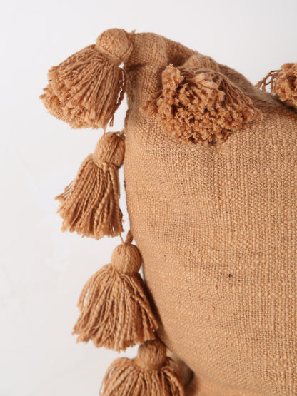 Brown Sugar Cushion With Tassels