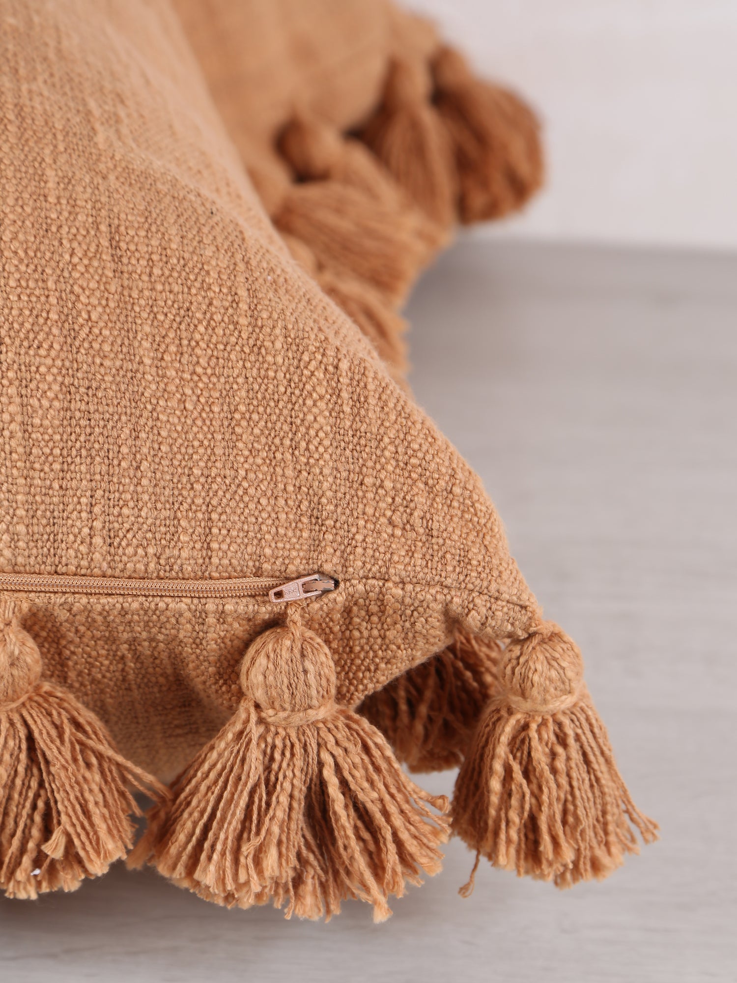 Brown Sugar Cushion With Tassels