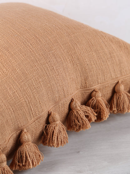 Brown Sugar Cushion With Tassels