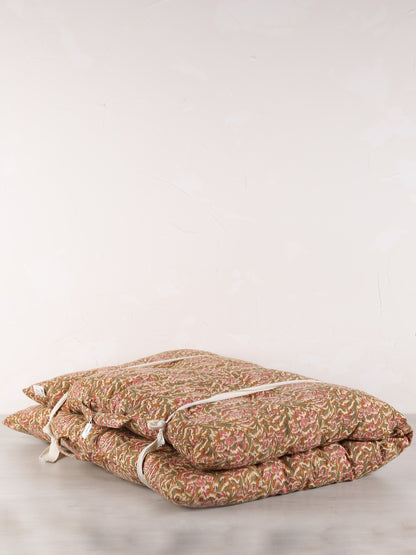 Printed Cotton Mattress - Honey, Rose