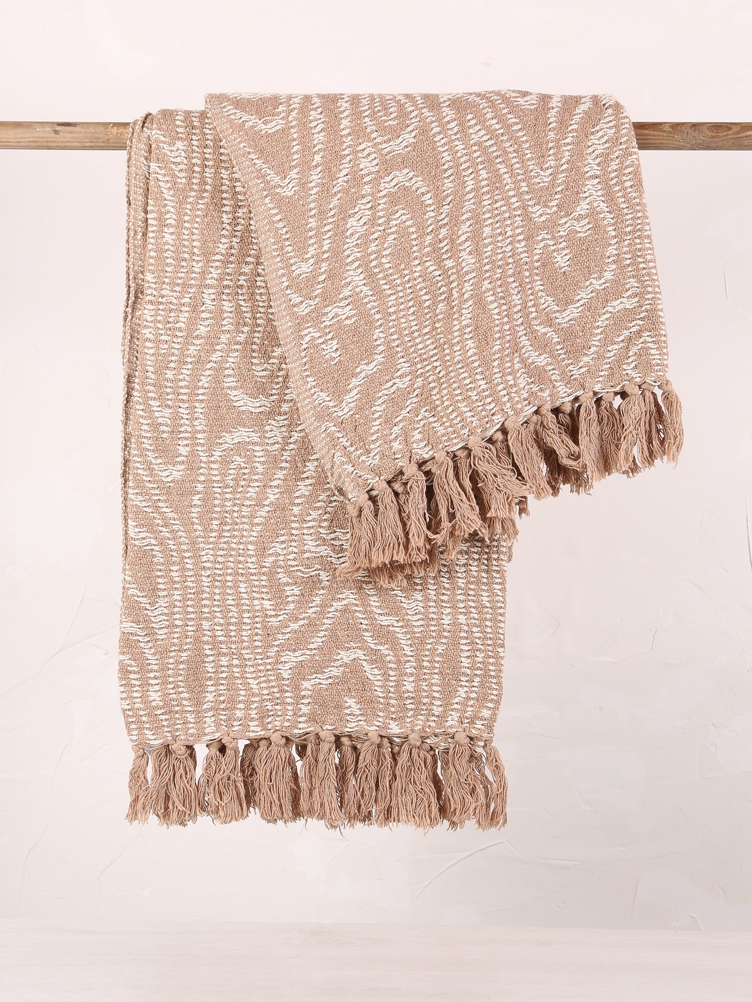 Okapi throw - Recycled Cotton - Warm Beige