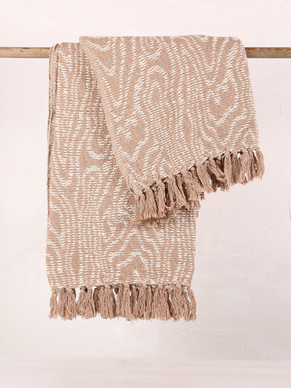 Okapi throw - Recycled Cotton - Warm Beige