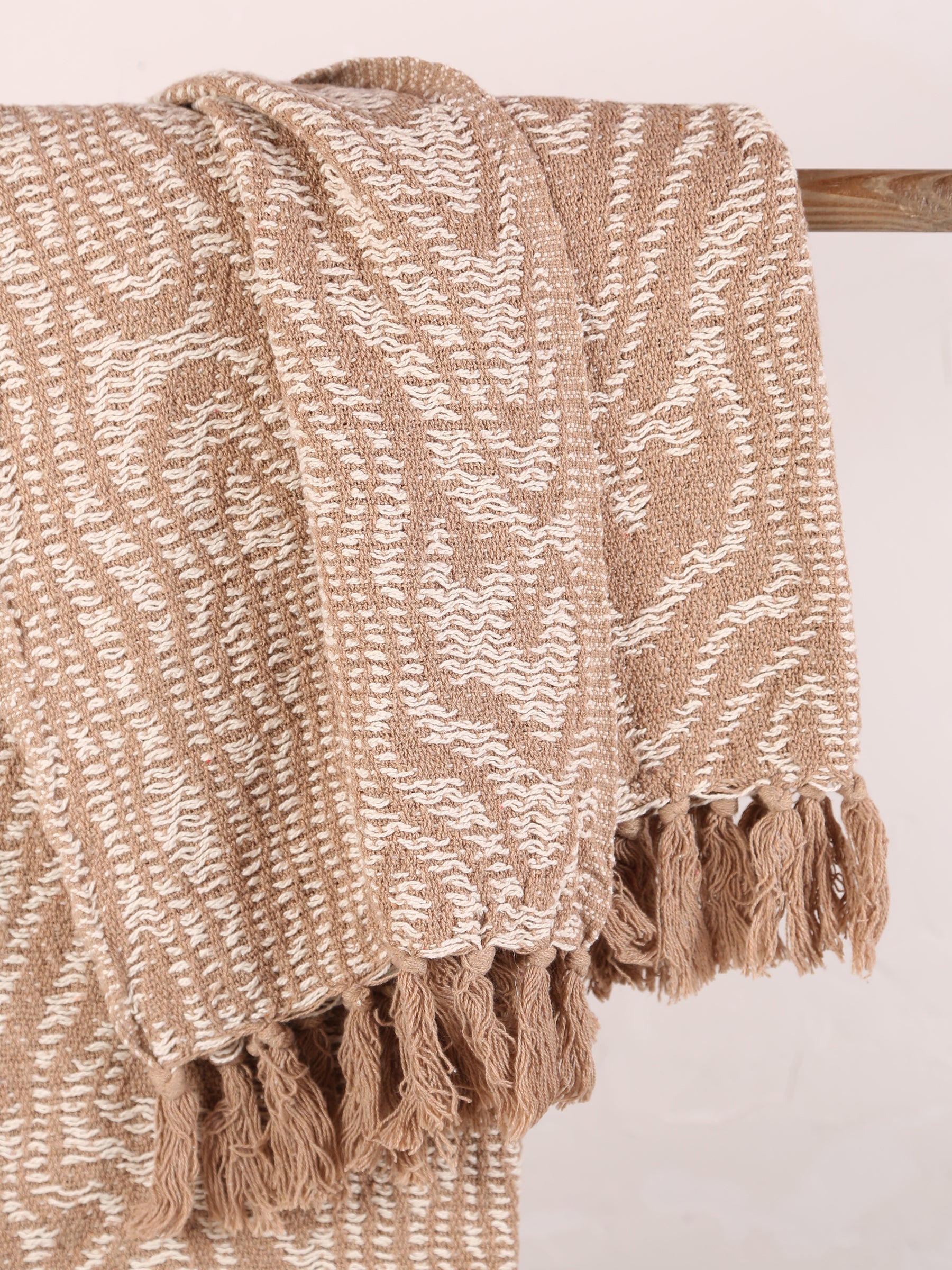 Okapi throw - Recycled Cotton - Warm Beige